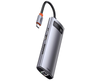 BASEUS Hub 8w1 Metal Gleam USB-C do 3x USB 3.0 + HDMI + USB-C PD + RJ45 + microSD/SD CAHUB-CV0G - 731712 - zdjęcie 2